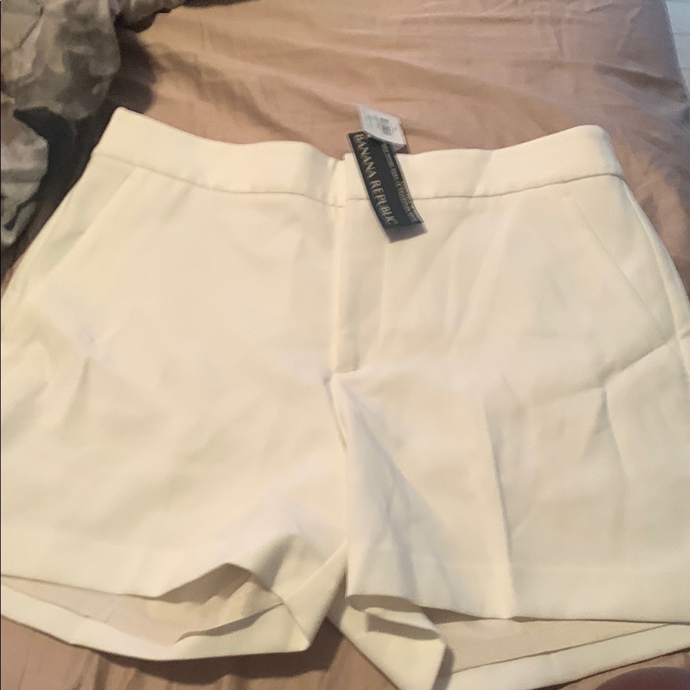 Calvin Klein White High Waist Shorts
